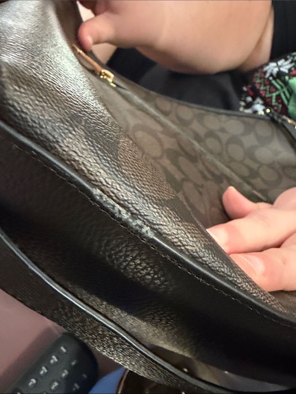 Coach Brown Signature Crossbody with Gold Logo - Picture 12 of 12